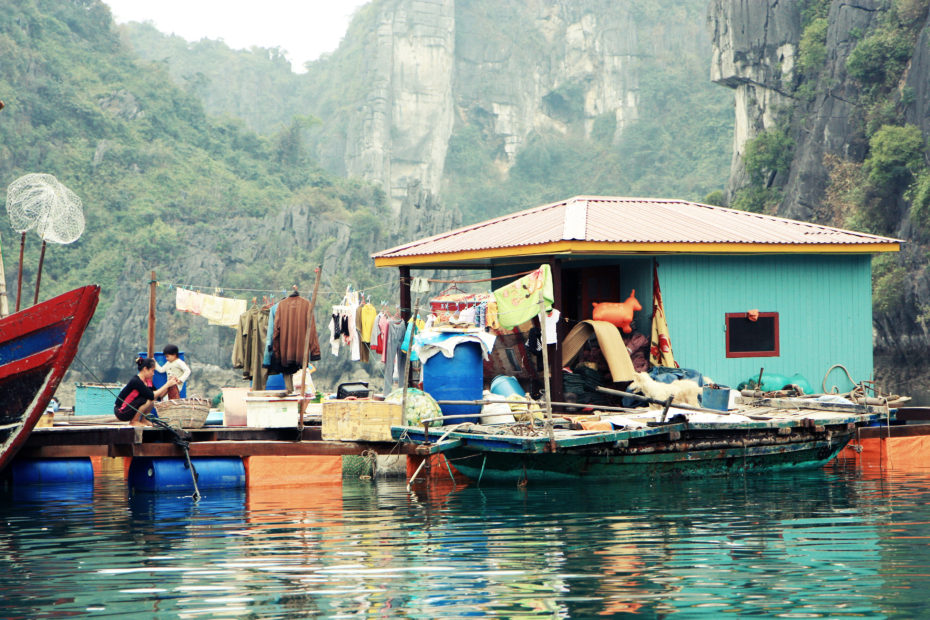 The floating fishing village. Photo by Andrea Schaffer.